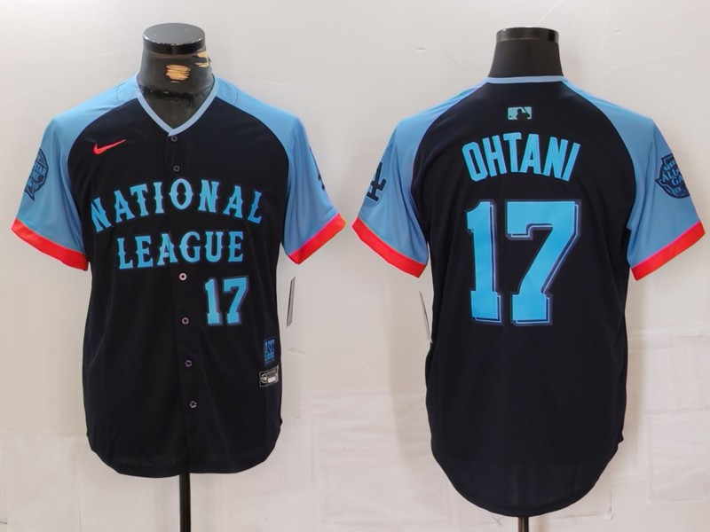 Men Los Angeles Dodgers 17 Ohtani Blue All star 2024 Nike MLB Jersey style 5